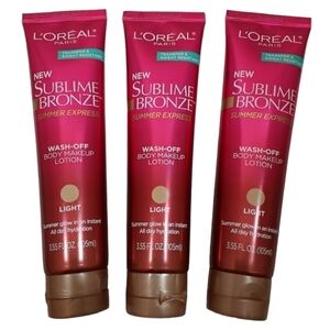 3x~L'Oreal Paris Sublime Bronze Body Makeup ~Light